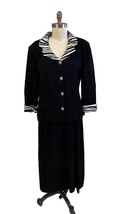 Retro St. John evening Marie Gray jacket Zebra Jacket +Skirt Suit NWOT 80s sz 16 - $445.50