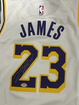 LEBRON JAMES PSA/DNA SIGNED HOME AUTOGRAPHED LOS ANGELES LAKERS JERSEY COA - $839.00