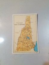 1924 Auto Road Map of New Hampshire, Vintage Postcard - £9.82 GBP