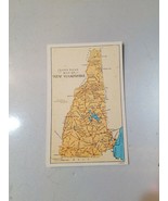 1924 Auto Road Map of New Hampshire, Vintage Postcard - $12.19