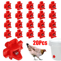 20Pcs Chicken Nipples Automatic Waterer Poultry Drinker Hen Duck Quail Drinking - £20.53 GBP