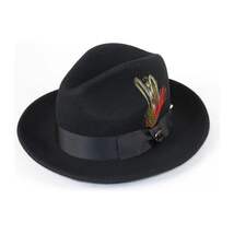 Men Bruno Capelo Hat Australian Wool Fedora Untouchable EXECUTIVE EX320 Black image 4