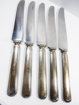 VTG set of 5 1847 Rogers Bros Flatware Silverplate Table knife knives lot - $37.87