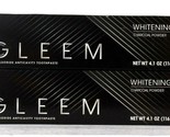 (2 Ct) Gleem Whitening Charcoal Powder Fluoride Anticavity Toothpaste 4.... - £14.11 GBP