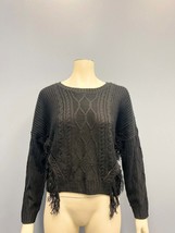 No Comment Pull Over Sweater, Black, Size Large - $16.83