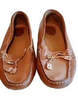 CLARKS ARTISAN GENUINE LEATHER FLAT  SLIP ON LOAFERS BROWN SIZE 8.5M - £13.51 GBP