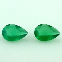 100% Natural Certified Green Onyx Loose Gemstone Pear Shape 12 x 8 mm - £36.53 GBP