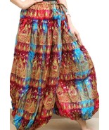 TURQ ON SEDONA PRINT ATS REN FAIRE GYPSY PANTALOONS  - $107.83 CAD