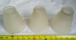 VTG Lot of 3 Clear Milk Glass Lantern Lampshade Wall Chandelier Fireplac... - $142.57