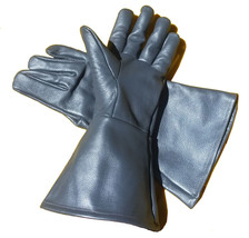 Leather Gauntlet Gloves Silver Pewter Grey X-Small (Extra-Small) - $29.70