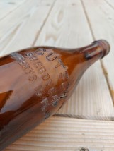 Gutsch Sheboygan Vintage Amber Glass Beer Bottle Antique Bar Display Man... - $34.45