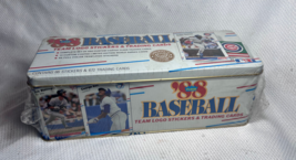 1988 Fleer Baseball Team Logo Stickers &amp; Trading Cards In Tin Complete Set - £31.56 GBP