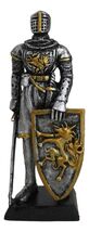 Medieval Knight In Suit Of Armor With Sword And Heraldry Shield Mini Fig... - $17.99