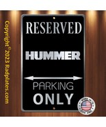 HUMMER Parking 8&quot;x12&quot; Brushed Aluminum and translucent Classy Black sign - £15.36 GBP