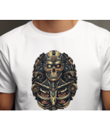 Steampunk Gothic Skull T-Shirt – Industrial Mechanical Graphic Tee – 100... - €16,09 EUR+