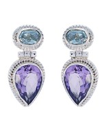 cute Multi 925 Sterling Silver Multi Earring genuine supplies CA gift - $52.03 CAD