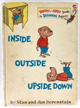 1968 Inside Outside Upside Down Book Stan &amp; Jan Berenstain Bears Bright Early - £3.08 GBP