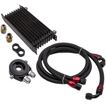 10 ROW AN10 Universal Engine Transmis sion Oil Cooler + Filter Adapter Kit - £60.68 GBP