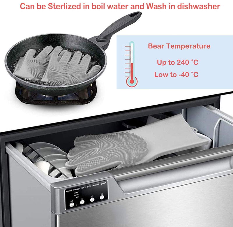Pet Grooming Gloves - Soft and Durable Silicone Scrubber for Bathing, Hair Remov Item image 7