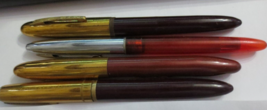 Vintage lot of 4 Fountain Pens Arnold Brilliant Bronze Gasolene Scripto - £29.23 GBP