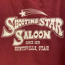 Vintage Crewneck Shirt Mens 2XL Red Oneita Power-T USA Shooting Star Saloon Utah - £11.12 GBP