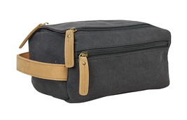 Vagarant Traveler Cotton Canvas Travel Toiletry Bag CT02.GRY - $15.00