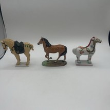 Franklin Mint Porcelain Horses (3) Tang Dynast, English And Kakiemon 1987 - £27.24 GBP