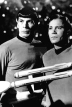 Captain Kirk And Mr. Spock Holding Uss Enterprise Star Trek 4X6 Photo Postcard - £6.77 GBP