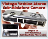 Yashica Atoron Sub-Miniature Camera Kit, Film Tested, Filters, Flash, Batteries - $101.24
