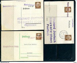 Germany Occ Poland WWII 3 Cards Overprinted w German name of the city (15) 12335 - £7.91 GBP