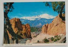 Pikes Peak from Garden of the Gods Colorado United States - Vintage Post... - £4.64 GBP
