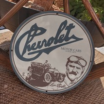 Vintage Louis Chevrolet Automobile Motor Cars Porcelain Gas &amp; Oil Pump Sign - $125.00