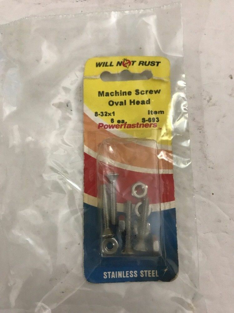 Will Not Rust S-693 Machine Screw Oval Head Stainless Steel Ships N 24hrs - $6.91