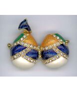 Buntes Eierpendant, Das Sich Mit Einem Hängenden Engel Und Kristall Öffnet - $42.43 CAD