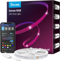 Govee 65.6Ft LED Strip Lights, Bluetooth RGB LED Lights with App Control, 64 Sce - £28.64 GBP