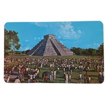 Postcard The Equinox In The Castle Chichen-Itza Yucatan Mexico Chrome Po... - $6.98