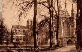 Vintage Postcard RPPC England Frith&#39;s Series Winchester Cathedral and Avenue - £5.33 GBP