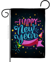 Popping Happy New Year Garden Flag 13 X18.5 Double-Sided House Banner - £15.96 GBP