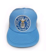 U.S. Air Force Retired Veteran Hat Snapback Rope Light Blue Cap Nissin Vtg - $11.83