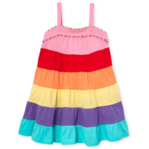 NWT The Childrens Place Over The Rainbow Tiered Sleeveless Dress Size 3T - $10.99
