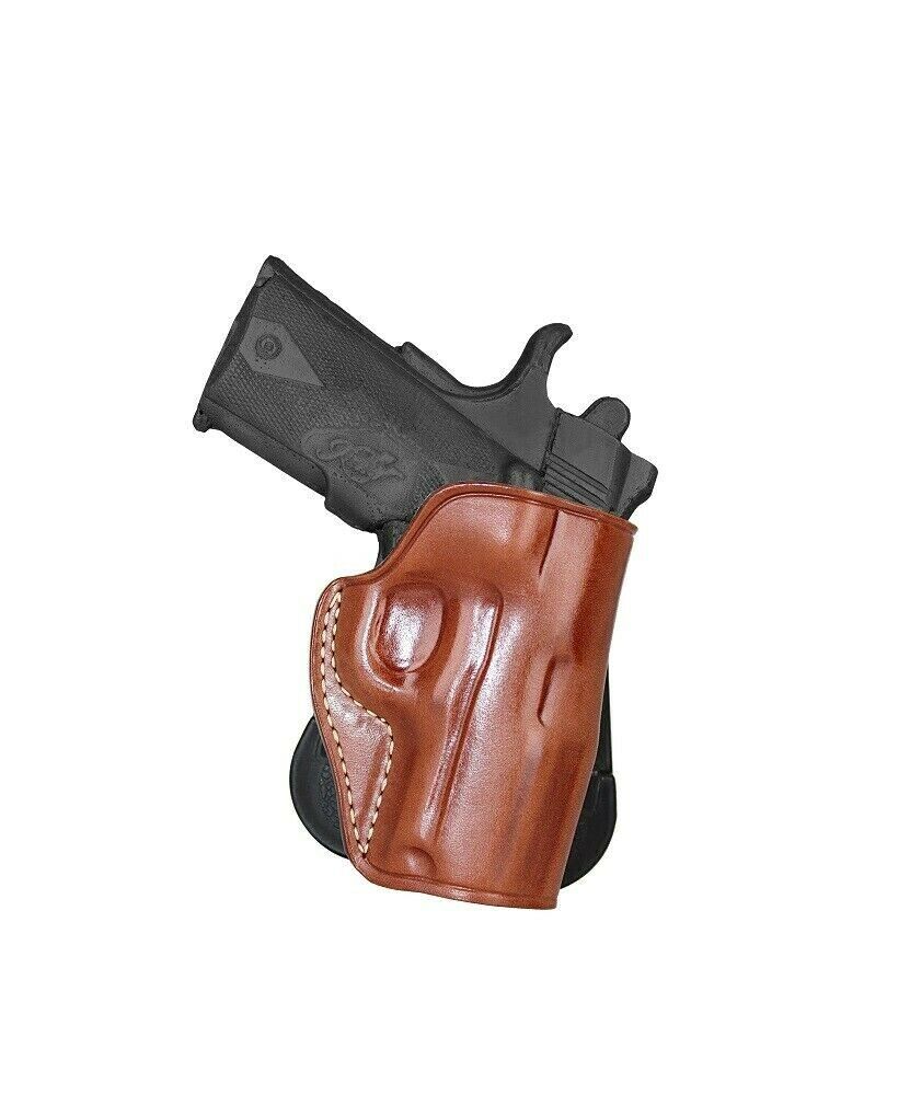 Leather Paddle Holster Fits Rock Island 1911 45 ACP W/Out Rail 3.5" BBL #1386# - $68.99