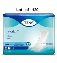 120 Ct TENA ProSkin Moderate Long Incontinent Pad Bladder Control Pad 12... - $1,140.33 MXN