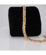 VIOR Italy 14K Gold Byzantine Chain Bracelet 7&quot; - $651.99 CAD