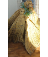 1PC Natural Straw Broom Handmade Indoor Outdoor Sweeping Broom Clean Flo... - $51.29