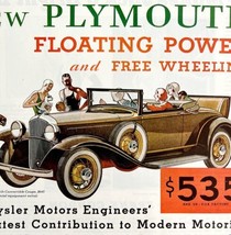 Chrysler Plymouth Convertible 1931 Advertisement Automobilia Lithograph HM1C - £31.59 GBP