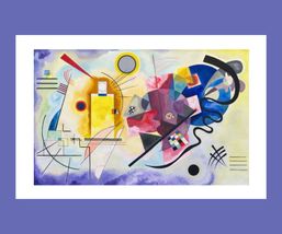 Yellow-Red-Blue Abstract Painting Kandinsky Art Poster 18 x 12 in  - £17.98 GBP