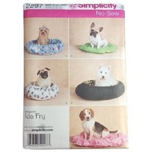 Simplicity Pattern 2297 Dog Beds in Two Styles XS-M No Sew UC - $4.84