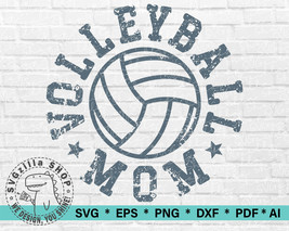 Volleyball Mom SVG Mama PNG, Volleyball Mama Cut File For T-shirt Volleyball Mom - £2.40 GBP
