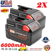 2X 6.0Ah 28V Li-Ion Battery For Milwaukee For M28 V28 Power 48-11-2830 Cordless - £148.67 GBP