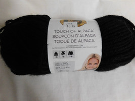 Lion Brand Touch of Alpaca Black Dye lot 623040 - £3.96 GBP